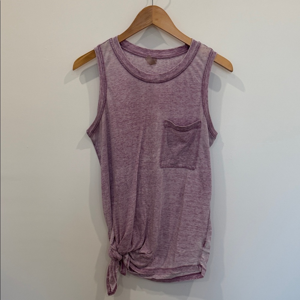 Hyba Women’s Lavender Sleeveless Tank Top with Side Knot